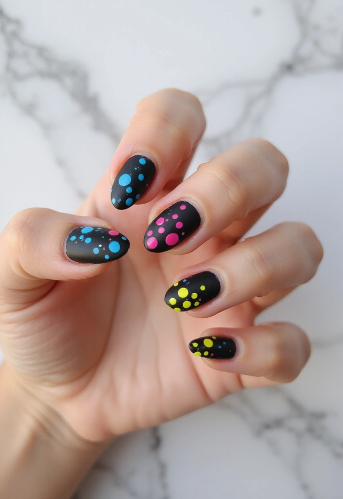 29 Ways to Make Short Nails Look Longer Instantly - 26. Try a Simple Dot Design