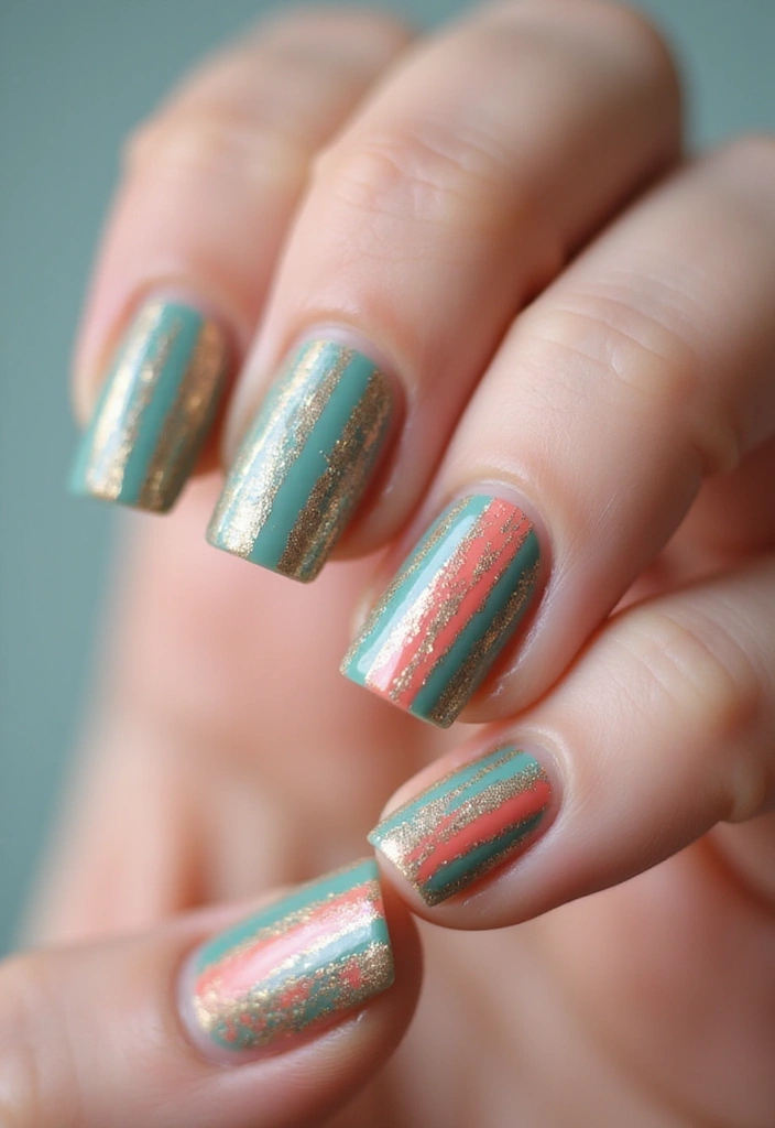 29 Ways to Make Short Nails Look Longer Instantly - 4. Use Vertical Stripes