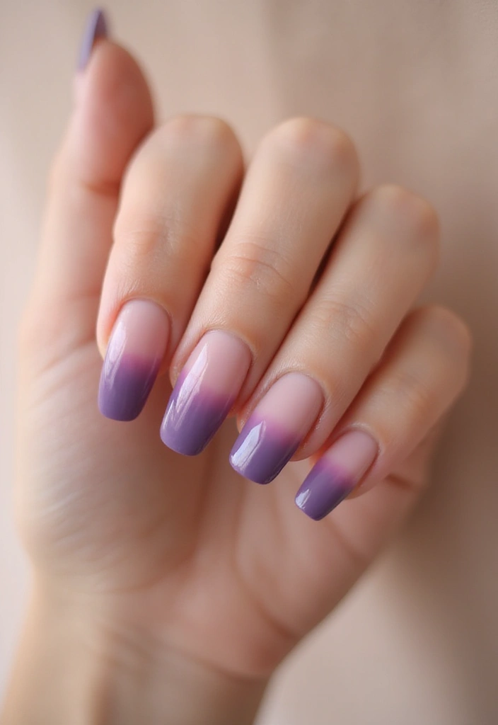 30 Coffin Nails Short – Stylish & Practical for Daily Wear - 8. Ombre Delight