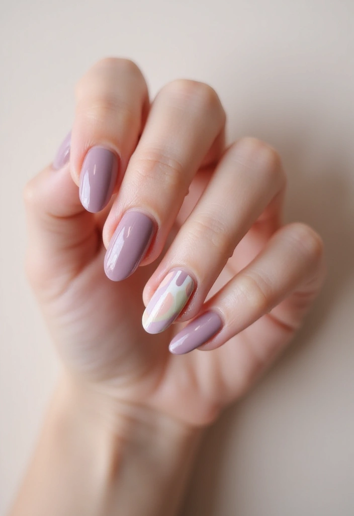 30 Mauve Nails for a Subtle, Sophisticated Vibe - 12. Mauve with Subtle Stripes