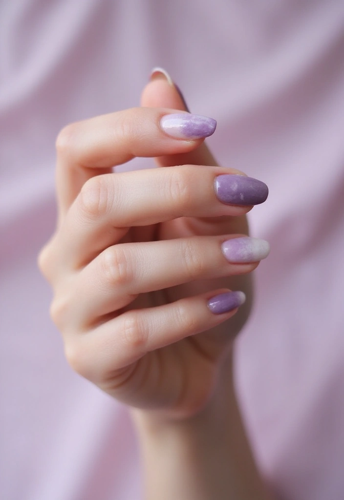 30 Mauve Nails for a Subtle, Sophisticated Vibe - 16. Mauve with Watercolor Effect