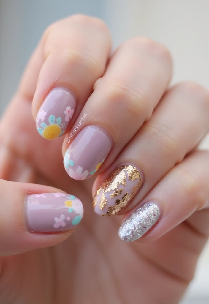 30 Mauve Nails for a Subtle, Sophisticated Vibe - 18. Mauve with Seasonal Themes