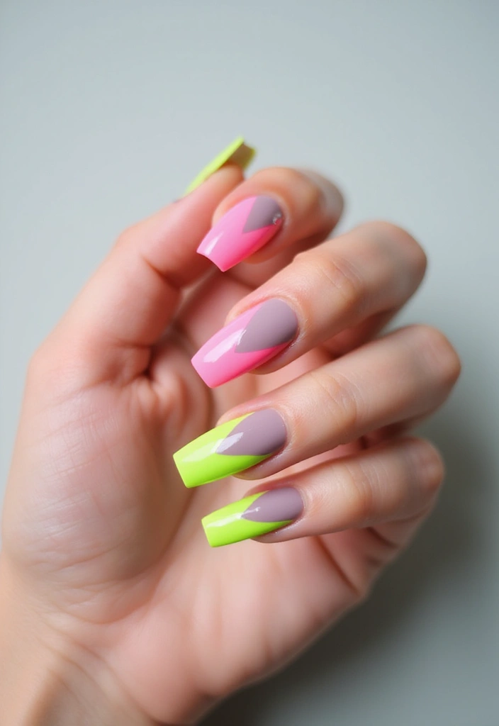 30 Mauve Nails for a Subtle, Sophisticated Vibe - 7. Mauve Neon Tips