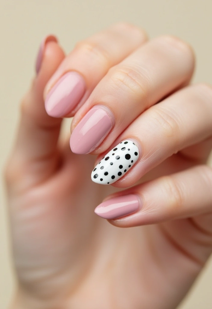 30 Minimalist Nail Art Designs That Are Quietly Stunning - 20. Polka Dot Accent
