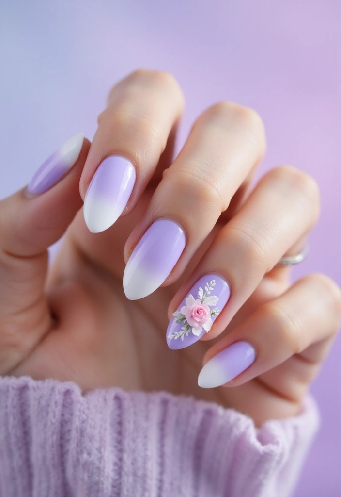 30 Spring Pastel Nails for Fresh, Floral Vibes - 1. Soft Lavender Ombre