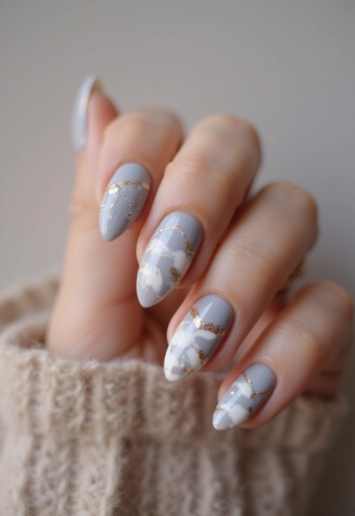 31 90s Nails Comeback: Thin Lines, Tiny Florals & Retro Cool - 10. Faux Marble