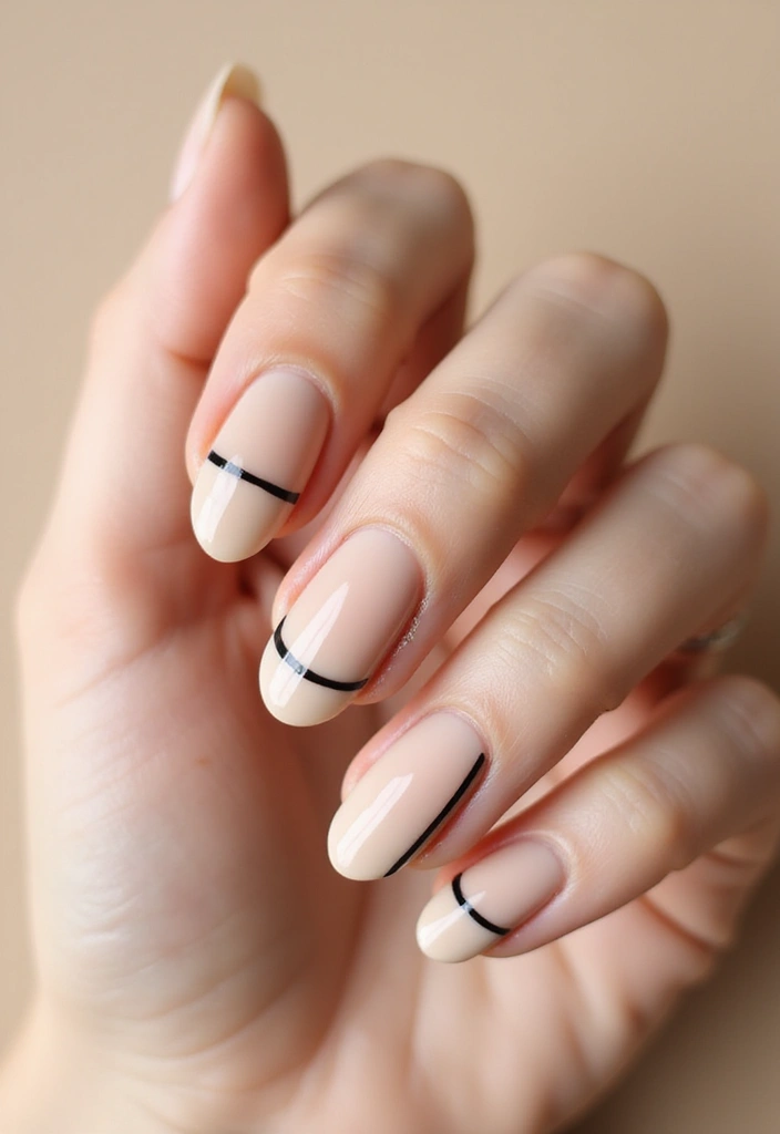31 90s Nails Comeback: Thin Lines, Tiny Florals & Retro Cool - 5. Minimalist Lines
