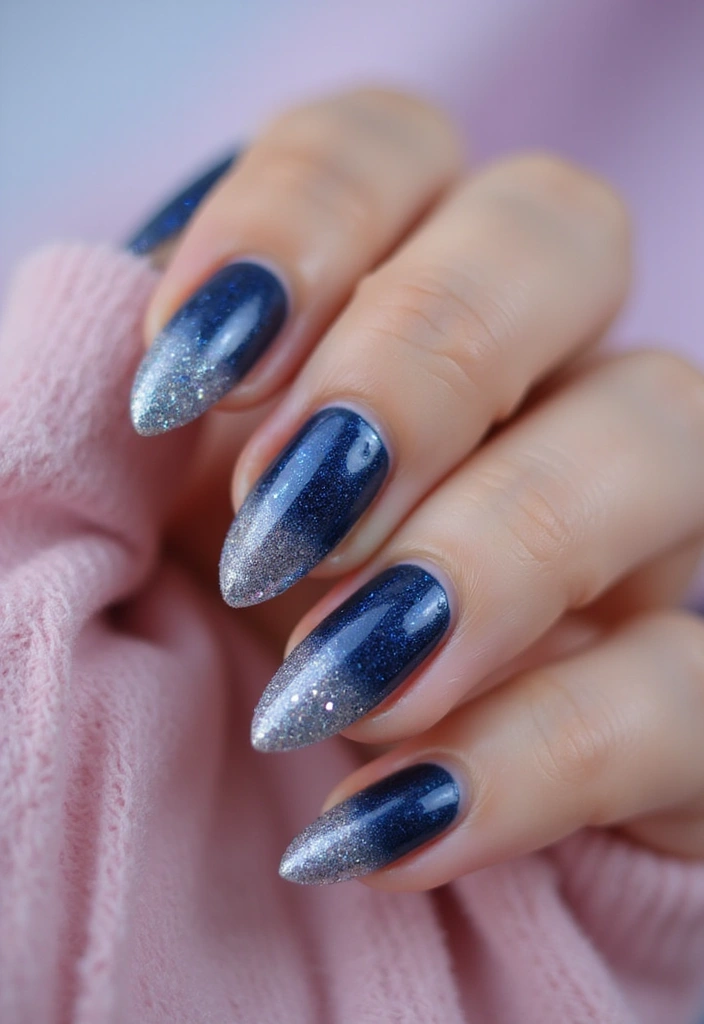 31 Nail Shapes Compared: Which One Suits Your Fingers Best? - 13. Glitter Ombre