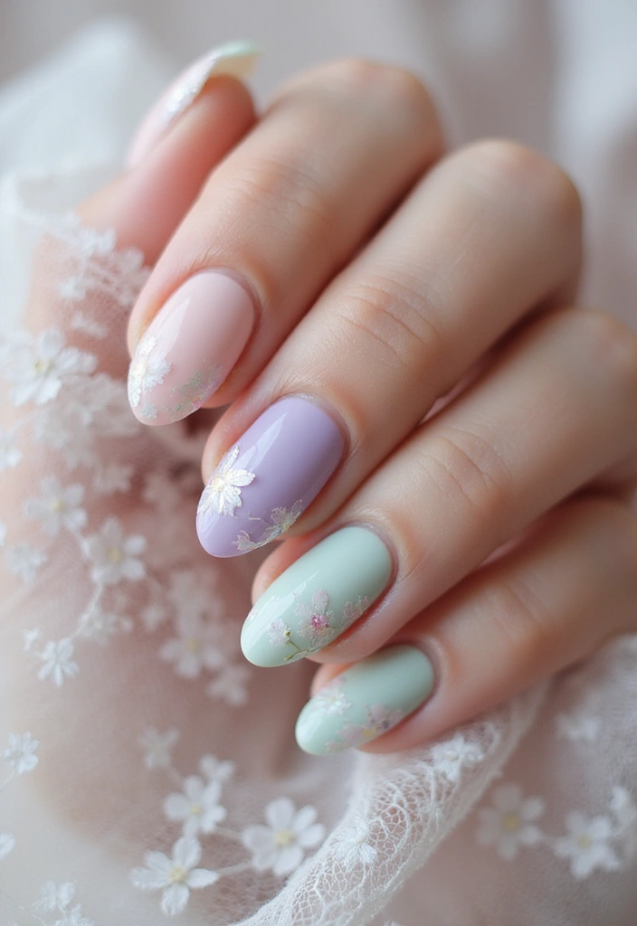 32 Best Nail Designs for Brides– Romantic, Refined & Dreamy - 1. Pastel Dreams