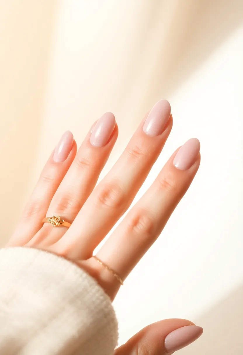 32 Best Nail Designs for Brides– Romantic, Refined & Dreamy - 13. Subtle Shimmer
