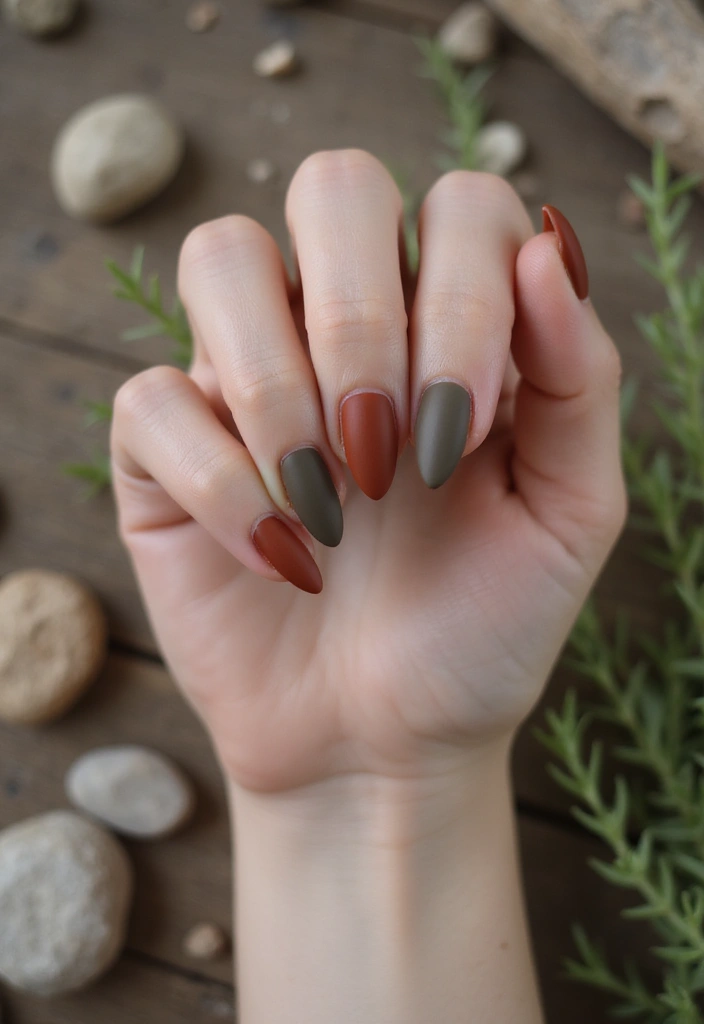 32 Best Nail Designs for Brides– Romantic, Refined & Dreamy - 6. Earthy Tones