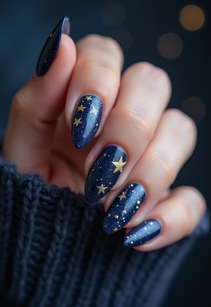 32 Best Nail Designs for Brides– Romantic, Refined & Dreamy - 9. Moonlight Magic