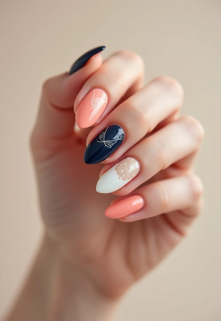 32 Clean Girl Nail Aesthetic Ideas for That Effortless Chic Look - 17. Simple Lines and Swirls