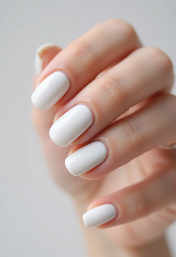 32 Clean Girl Nail Aesthetic Ideas for That Effortless Chic Look - 20. Crisp White Nails