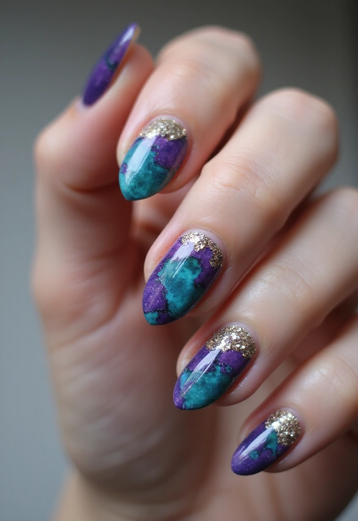 32 Clean Girl Nail Aesthetic Ideas for That Effortless Chic Look - 30. Geode Nail Art
