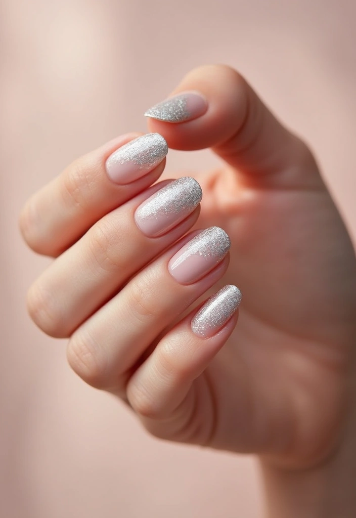32 Clean Girl Nail Aesthetic Ideas for That Effortless Chic Look - 31. Soft Gradient Glitter