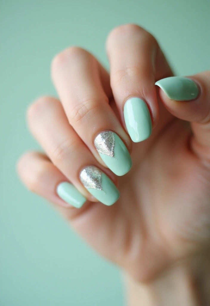 32 Soft Girl Nails with Pastels, Pearls, and Delicate Details - 3. Mint Green Marvel
