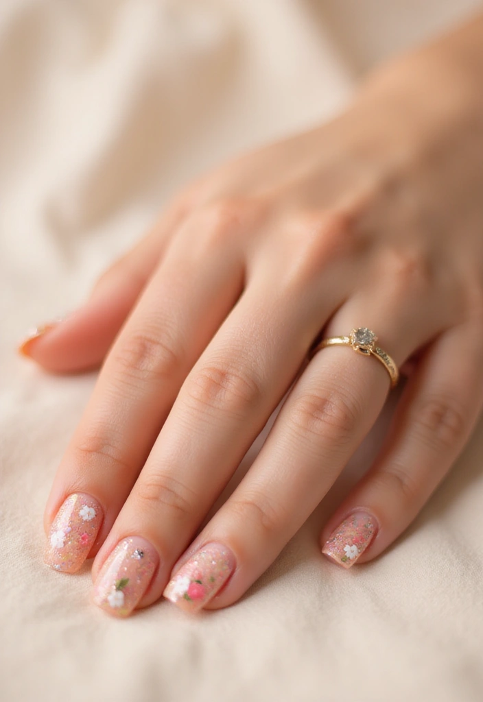 32 Soft Girl Nails with Pastels, Pearls, and Delicate Details - 4. Peachy Keen