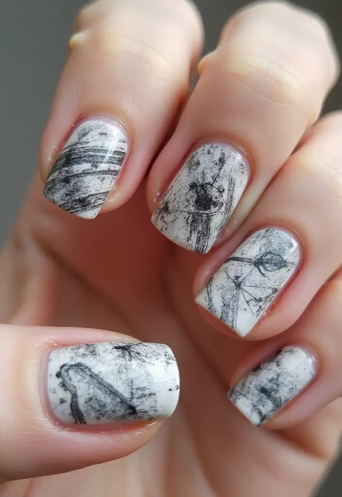 33 Eco-Friendly Nail Art Ideas Using Recycled Materials - 15. Newspaper Decoupage