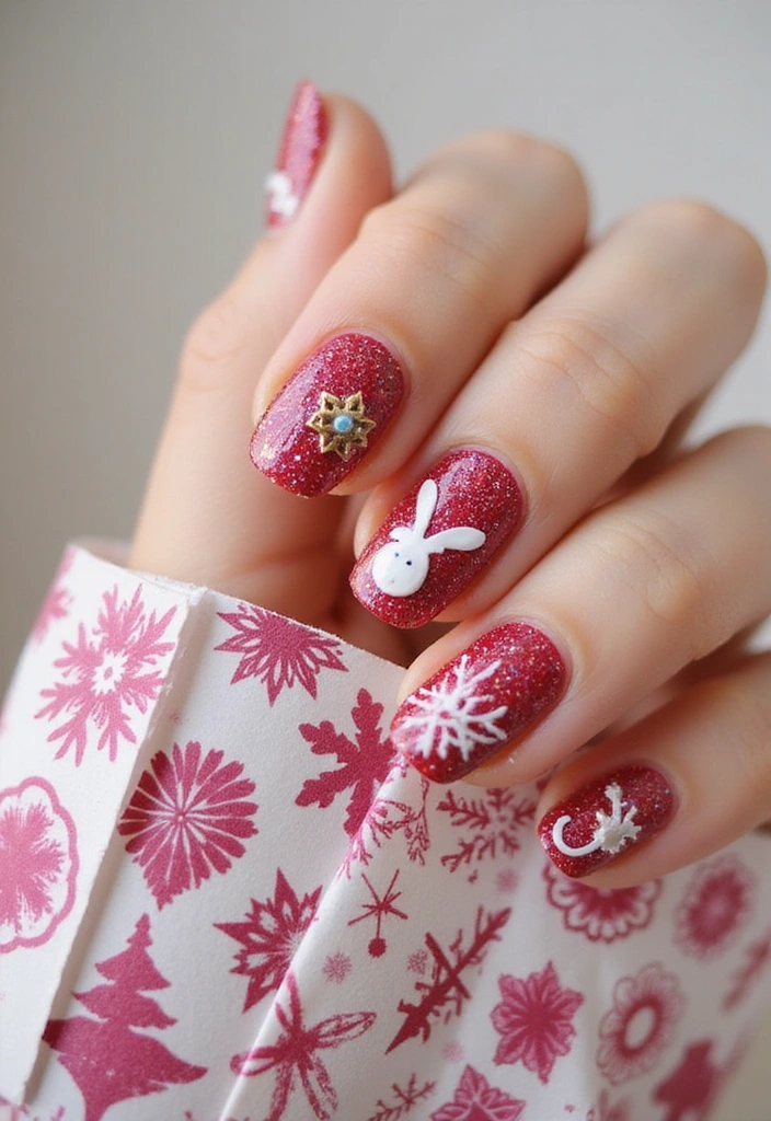 33 Eco-Friendly Nail Art Ideas Using Recycled Materials - 29. Upcycled Gift Wrap