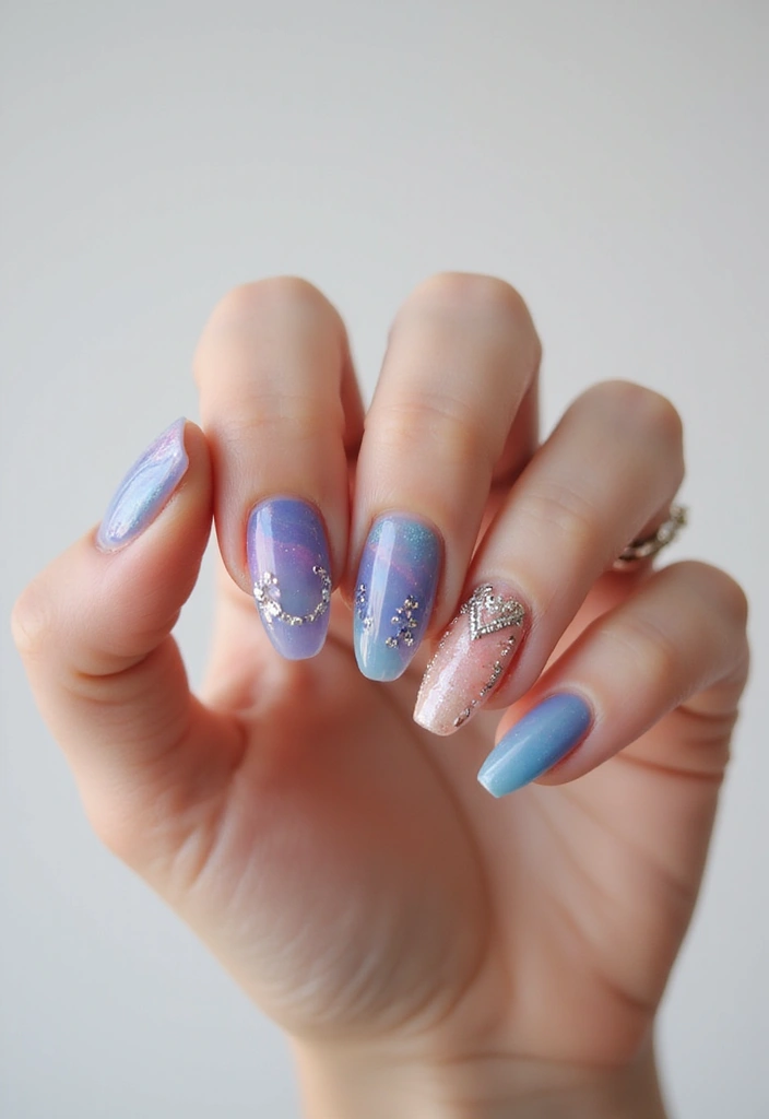 33 Glass Nail Trend: Transparent, Glossy, and Totally In Demand - 27. Glass Nails for Different Nail Types