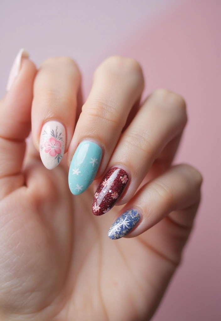33 Glass Nail Trend: Transparent, Glossy, and Totally In Demand - 6. Seasonal Glass Nail Trends