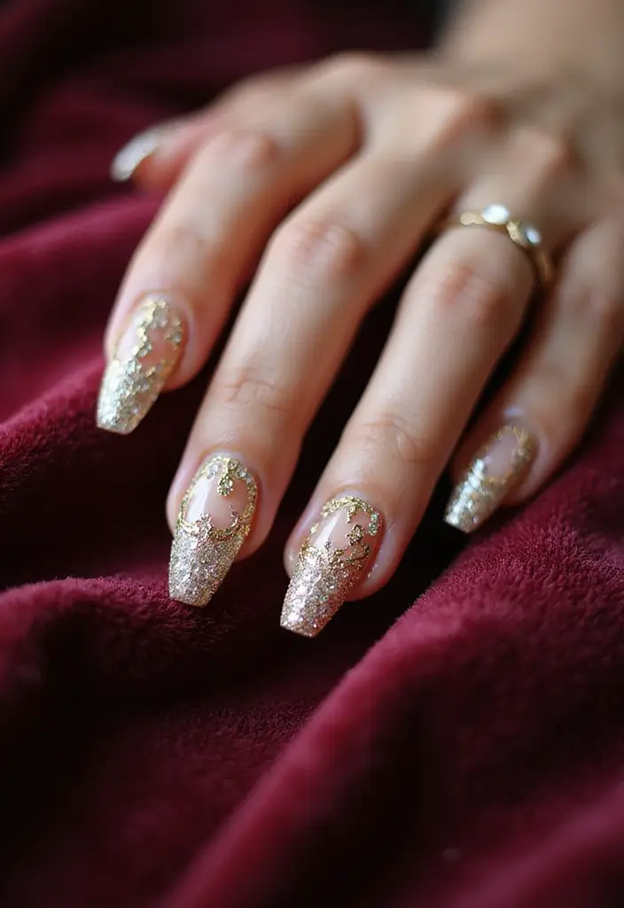 33 Glass Nail Trend: Transparent, Glossy, and Totally In Demand - 8. Glass Nail Art for Special Occasions