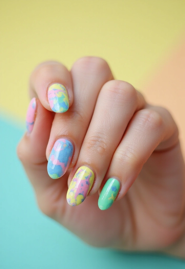 33 Press-On Nails That Look 100% Real (No One Will Know!) - 18. Colorful Tie-Dye Trends