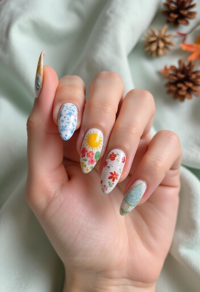 33 Press-On Nails That Look 100% Real (No One Will Know!) - 9. Seasonal Themes for Festive Occasions
