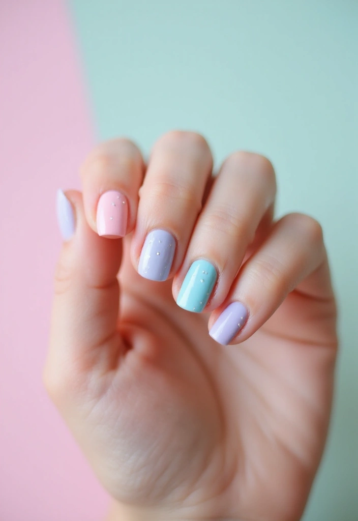 34 Short Nails Cute Designs That Prove Size Doesn’t Matter - 10. Sweet Candy Colors