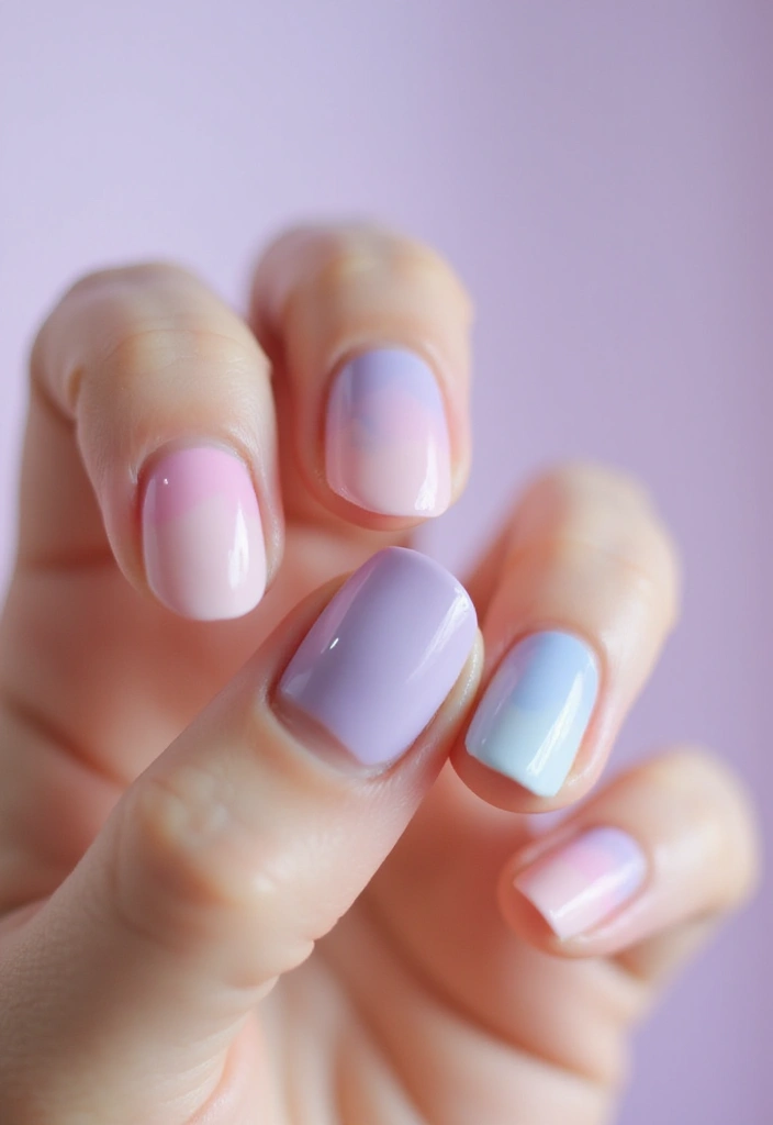 34 Short Nails Cute Designs That Prove Size Doesn’t Matter - 13. Soft Pastel Ombre