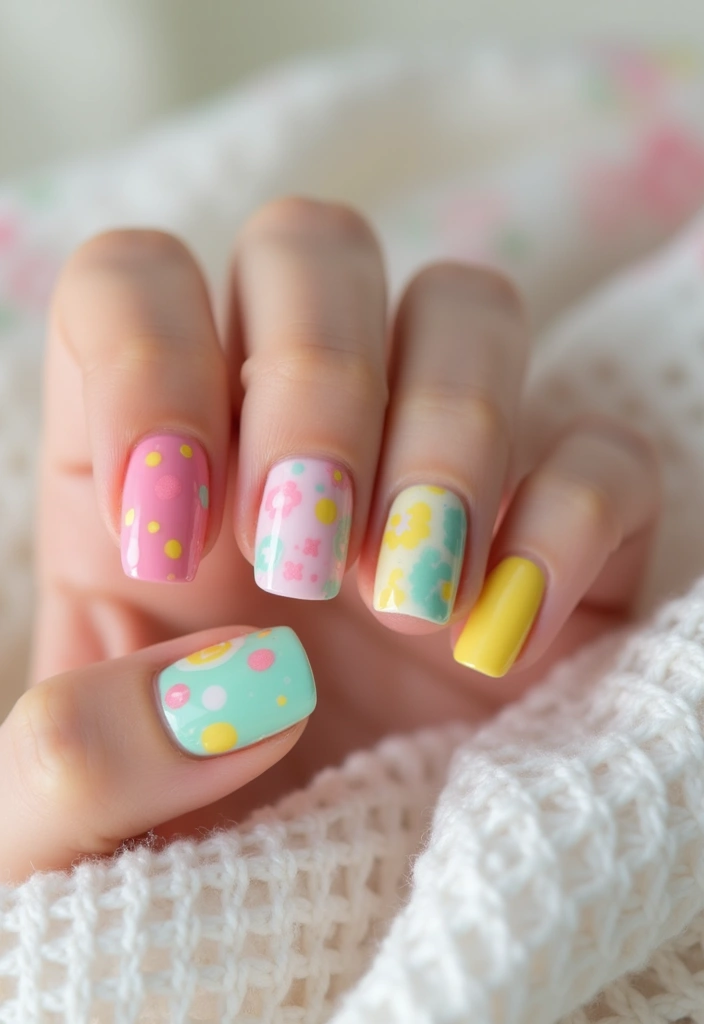 34 Short Nails Cute Designs That Prove Size Doesn’t Matter - 14. Cute Polka Dots