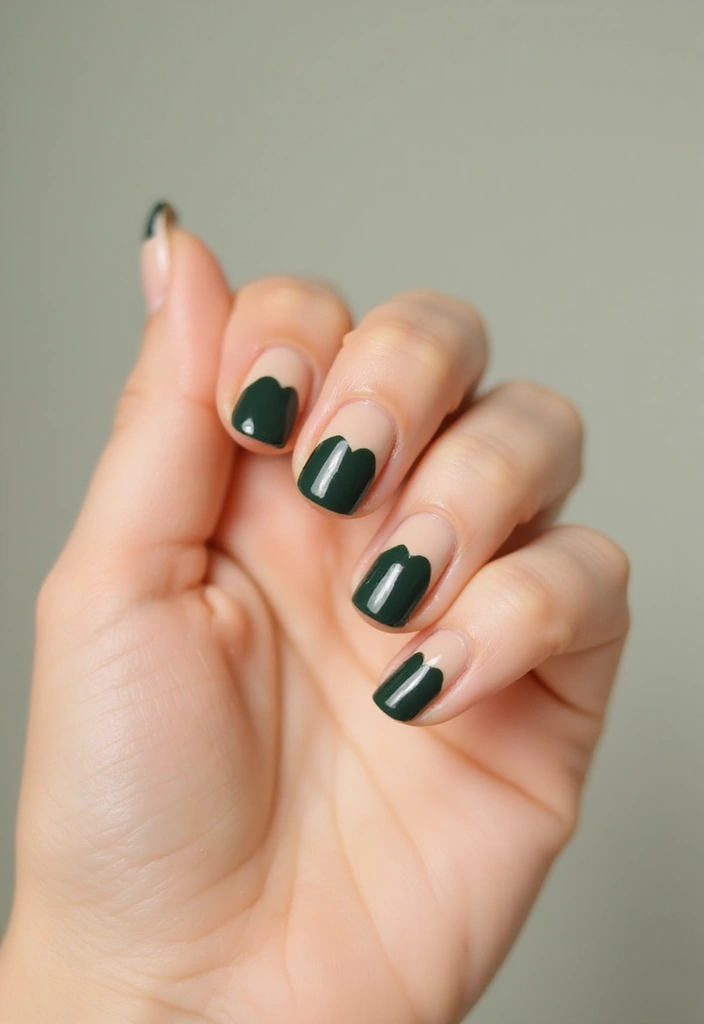 34 Short Nails Cute Designs That Prove Size Doesn’t Matter - 16. Elegant Half-Moon Manicure