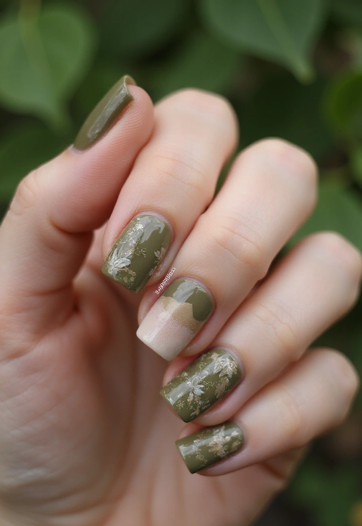 34 Short Nails Cute Designs That Prove Size Doesn’t Matter - 22. Nature-Inspired Nail Art