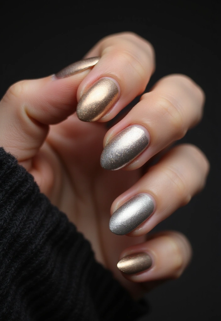 34 Short Nails Cute Designs That Prove Size Doesn’t Matter - 4. Bold Metallics