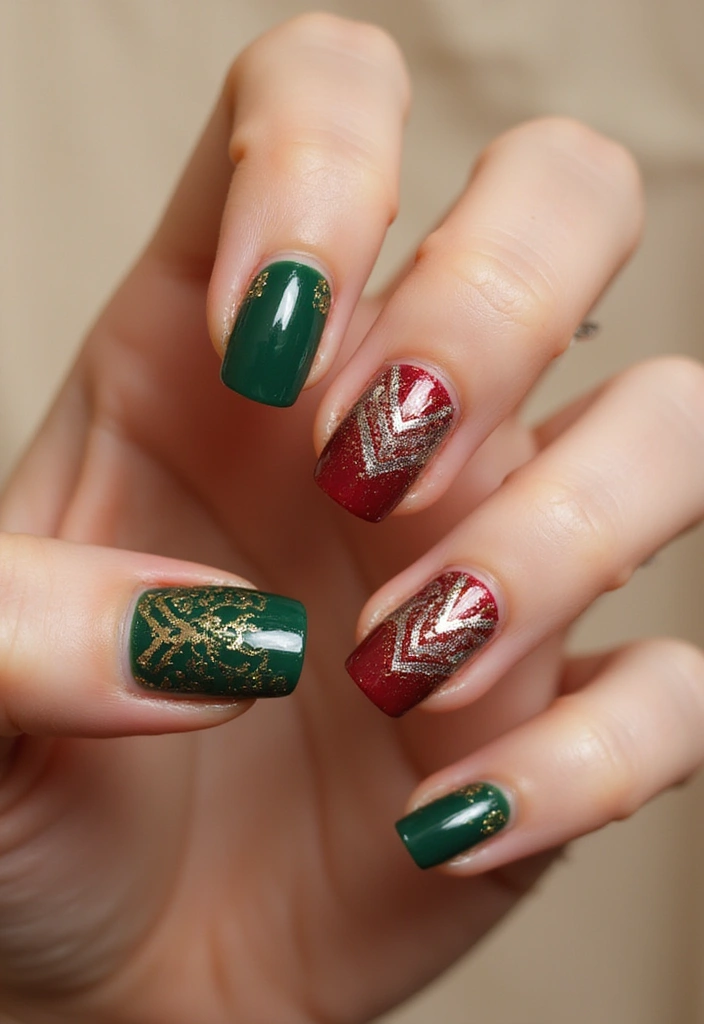 35 French Tip Nails 2024 – The Modern Twist Everyone’s Obsessed With - 13. Art Deco Inspired Tips