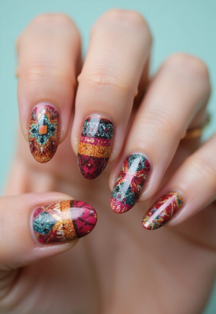 35 French Tip Nails 2024 – The Modern Twist Everyone’s Obsessed With - 22. Cultural Fusion Tips