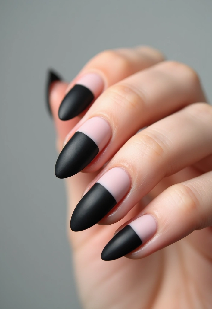 35 French Tip Nails 2024 – The Modern Twist Everyone’s Obsessed With - 28. Edgy Black French Tips