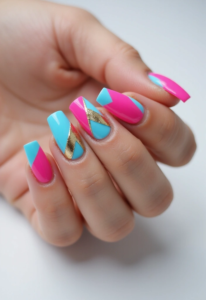 35 French Tip Nails 2024 – The Modern Twist Everyone’s Obsessed With - 3. Geometric French Tips