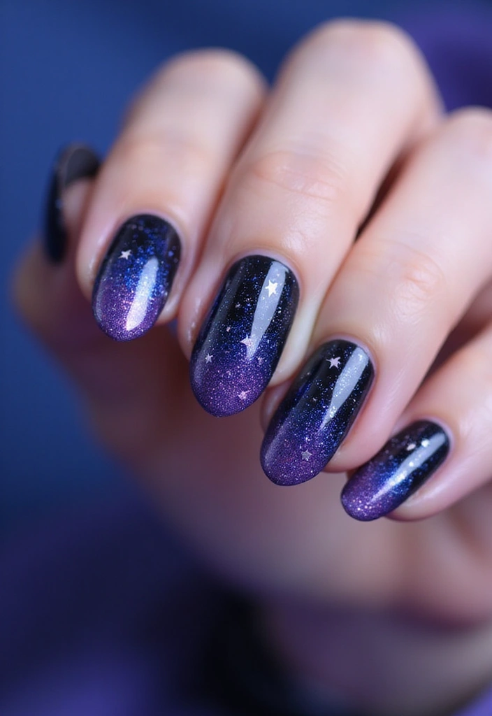35 French Tip Nails 2024 – The Modern Twist Everyone’s Obsessed With - 34. Cosmic French Tips