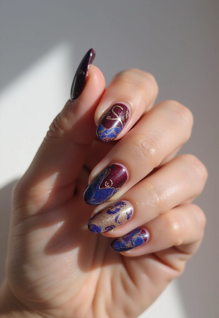 35 Nail Art That Pairs Perfectly with Watches & Jewelry - 11. Marbled Nails