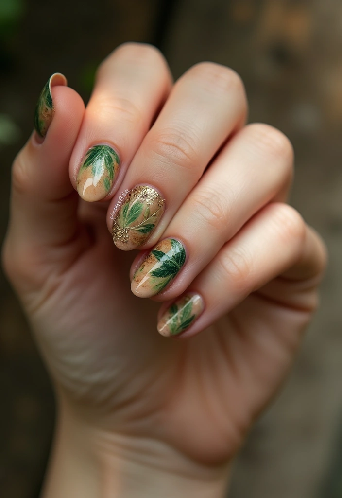 35 Nail Art That Pairs Perfectly with Watches & Jewelry - 14. Earthy Tones