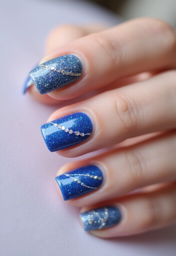 35 Square Nail Designs That Are Edgy Yet Elegant - 10. Sparkling Glitter