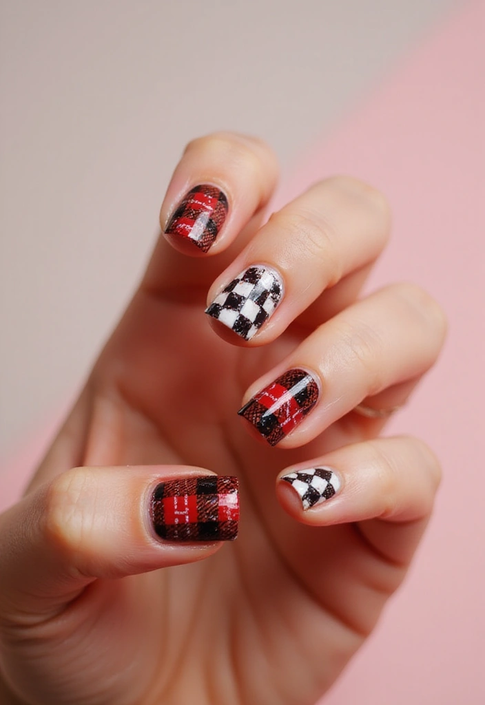 35 Square Nail Designs That Are Edgy Yet Elegant - 33. Bold Patterns