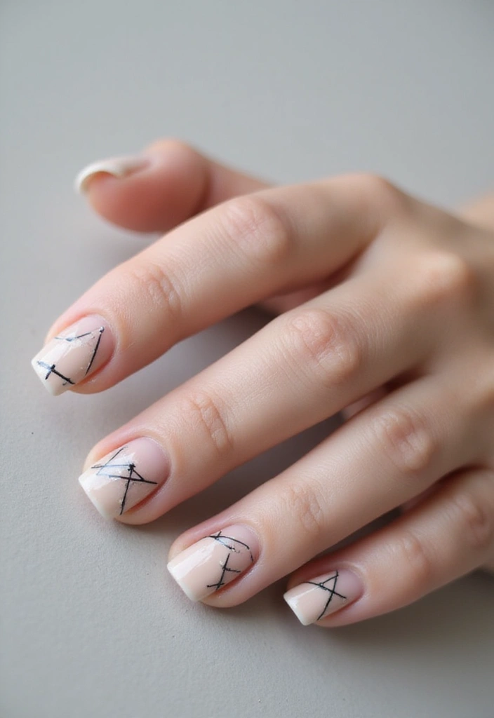 35 Square Nail Designs That Are Edgy Yet Elegant - 6. Negative Space