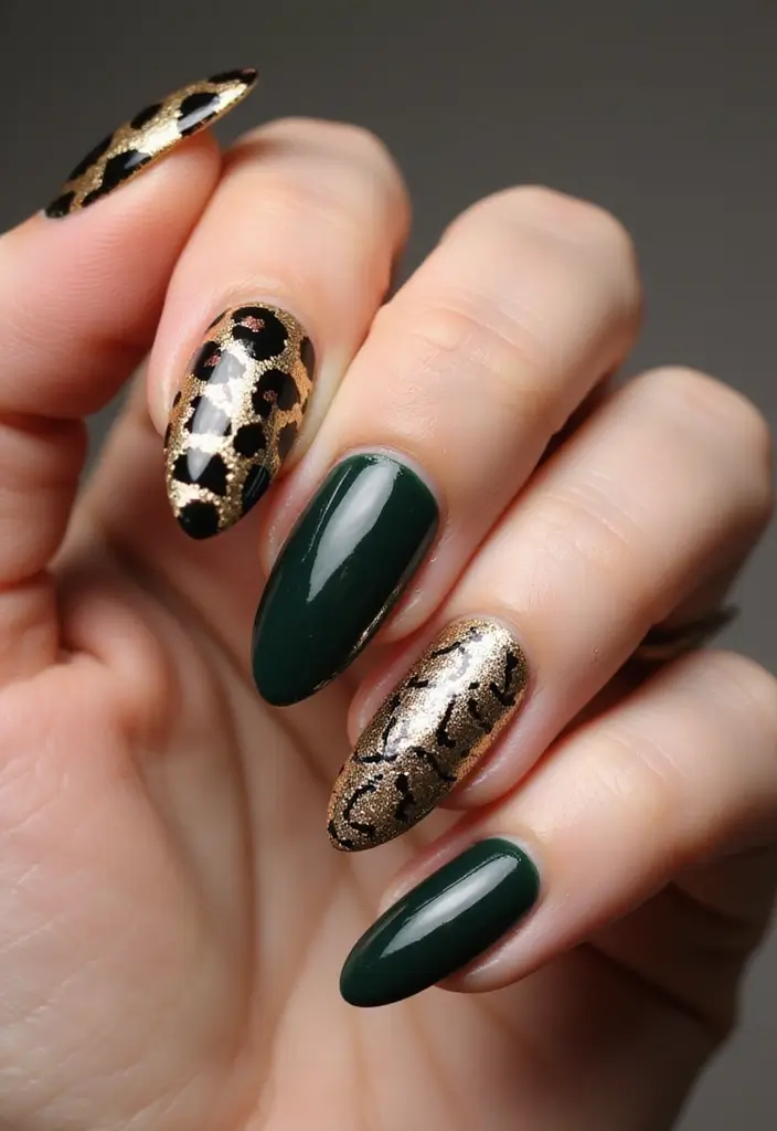 36 Almond Nails 2025: The Most Flattering Shape Right Now - 11. Animal Print Designs