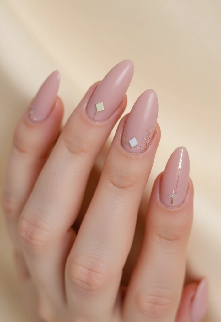 36 Almond Nails 2025: The Most Flattering Shape Right Now - 16. Minimalist Nail Art