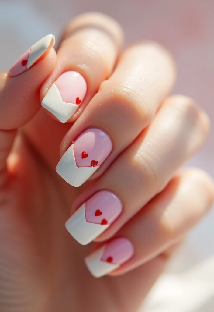 36 Coquette Nail Art Ideas with Hearts, Bows, and Feminine Flair - 18. Love Letter Nails