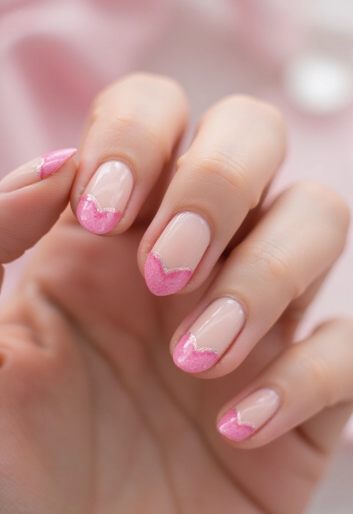 36 Coquette Nail Art Ideas with Hearts, Bows, and Feminine Flair - 3. Heart Ombre Nails