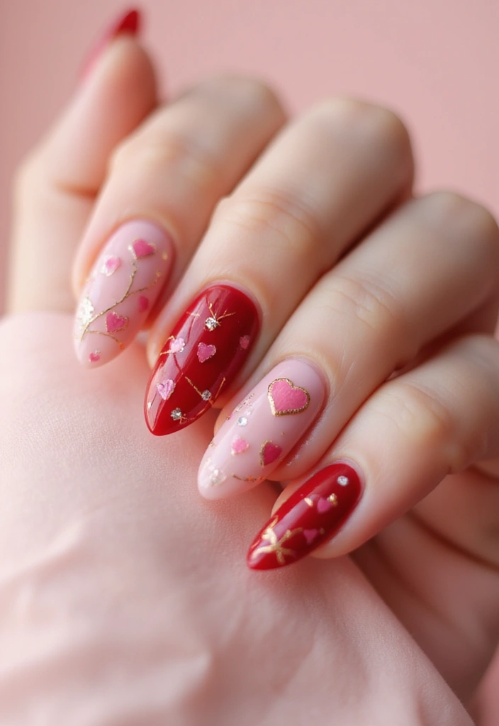 36 Coquette Nail Art Ideas with Hearts, Bows, and Feminine Flair - 36. Love in the Details
